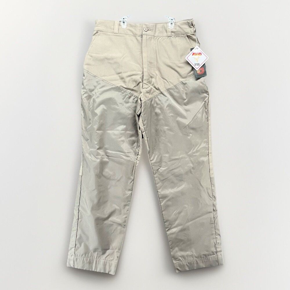 Vintage Avid‎ Outdoors Brush Guard Pants Mens L 4445 38x32 KHAKI Field Chore NOS